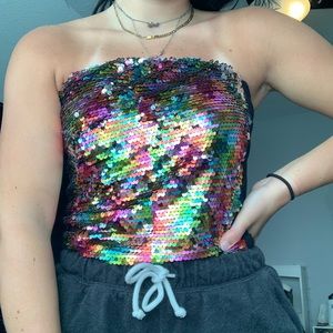 *NEW WITH TAGS* Sequin tube top
